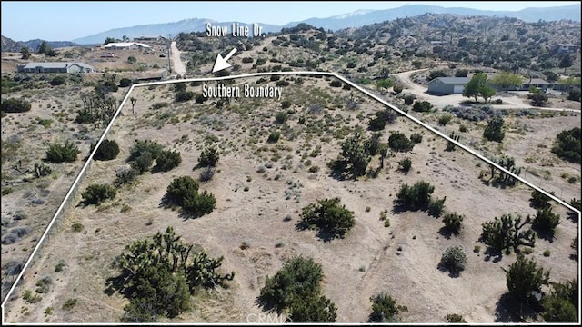 8581 Montara Rd, Pinon Hills, CA 92372 - aerial view featuring a mountain view, a rural view, and a desert view
