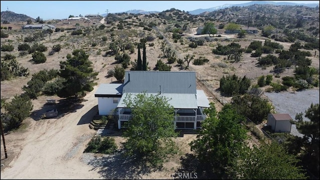 8581 Montara Rd, Pinon Hills, CA 92372 - bird's eye view featuring a rural view, view of desert, and a mountain view