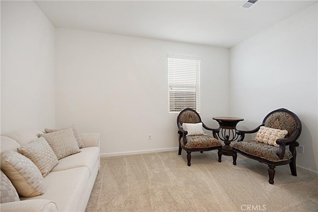 36225 Beacon Light Way, Wildomar, CA 92595 - sitting room with baseboards, visible vents, and light colored carpet