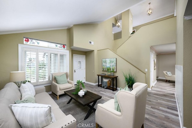 17355 Ridgedale Ln, Yorba Linda, CA 92886 - living area featuring baseboards, visible vents, and wood finished floors