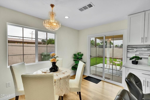 17632 E Covina Blvd, Covina, CA 91722 - dining room featuring a chandelier, light wood finished floors, and recessed lighting