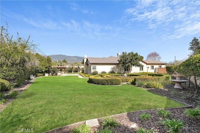 5660 Stoneview Rd, Rancho Cucamonga, CA 91739 - view of yard with a mountain view