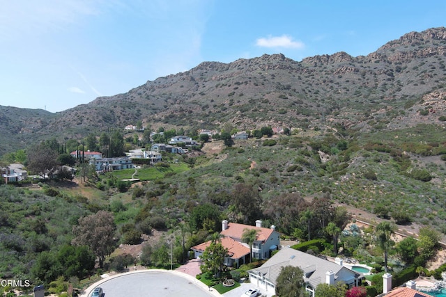 1480 Forest Knoll Dr, Oak Park, CA 91377 - birds eye view of property featuring a mountain view and a residential view