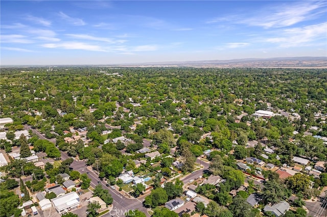 aerial view featuring a view of trees