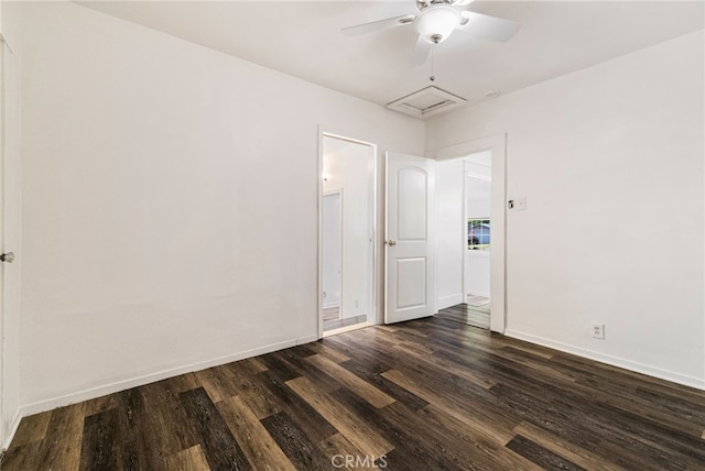 1617 Hemlock St, Chico, CA 95928 - unfurnished room with dark wood-type flooring, baseboards, and ceiling fan