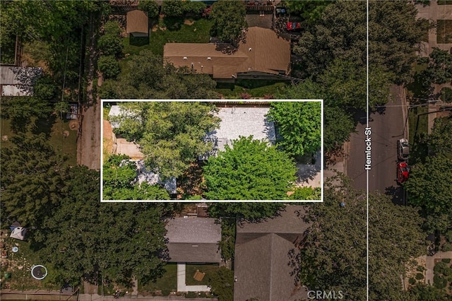 1617 Hemlock St, Chico, CA 95928 - aerial view of property and surrounding area with property boundaries highlighted