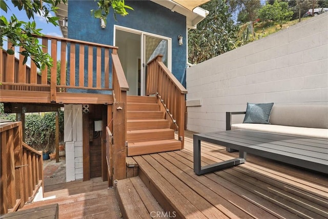 4338 Beagle St, Los Angeles, CA 90032 - wooden deck featuring stairs