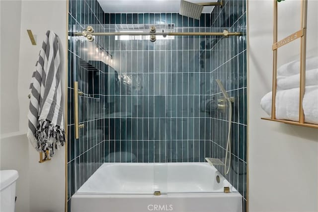 4338 Beagle St, Los Angeles, CA 90032 - bathroom featuring toilet and bath / shower combo with glass door