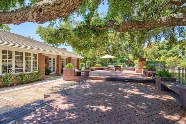 5135 Island Forest Pl, Westlake Village, CA 91362 - deck with fence and french doors