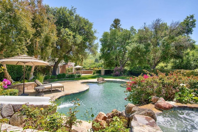 5135 Island Forest Pl, Westlake Village, CA 91362 - outdoor pool with a patio area