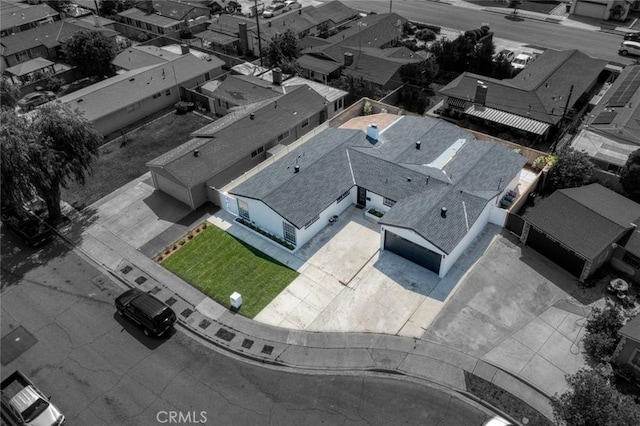 drone / aerial view featuring a residential view