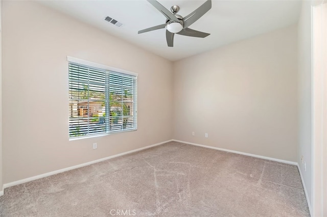 29855 Bay View Way, Menifee, CA 92584 - carpeted spare room with a ceiling fan, visible vents, and baseboards