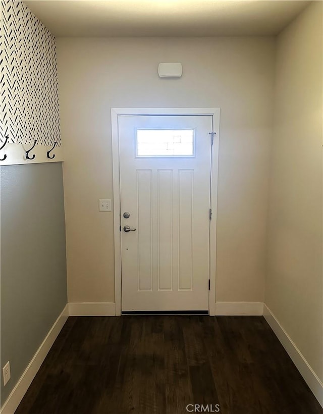 16 Petaluma Ct, Chico, CA 95926 - doorway featuring baseboards and dark wood-style flooring