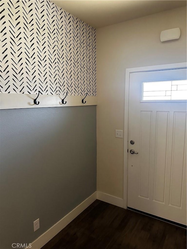 16 Petaluma Ct, Chico, CA 95926 - entryway featuring baseboards and dark wood-style flooring