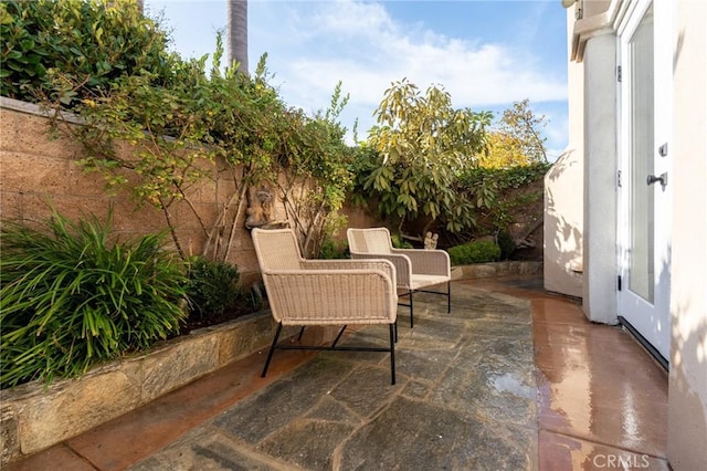 view of patio / terrace featuring a fenced backyard