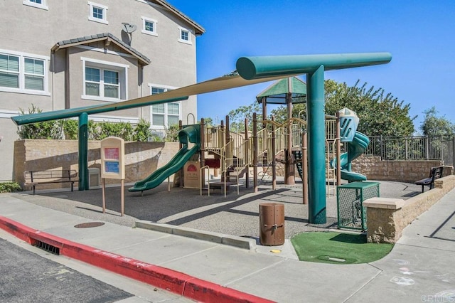 community playground featuring fence