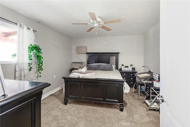 7440 Shale Rock Rd, Paso Robles, CA 93446 - bedroom featuring light carpet, ceiling fan, and baseboards