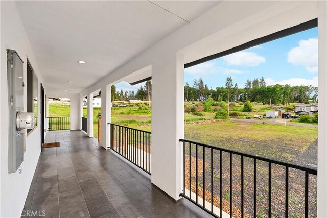 balcony with covered porch