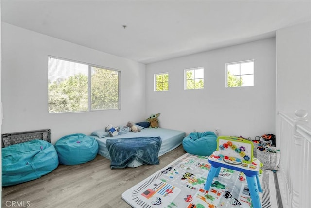 bedroom with wood finished floors