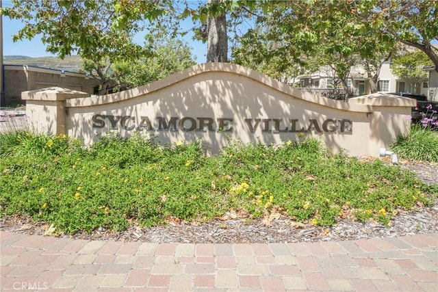 view of community sign