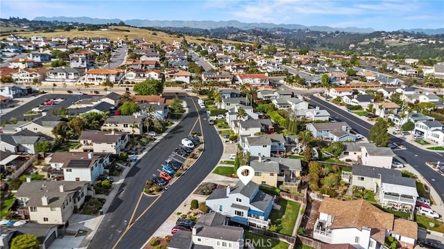 105 Joyce Way, Pismo Beach, CA 93449 - aerial overview of property's location with a mountainous background and nearby suburban area