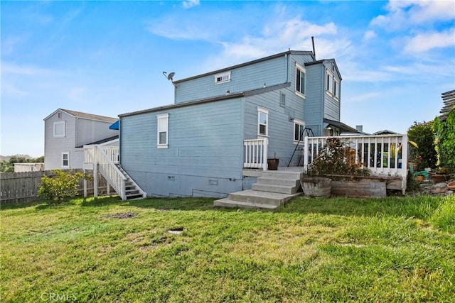 105 Joyce Way, Pismo Beach, CA 93449 - rear view of property with crawl space, stairway, and a deck