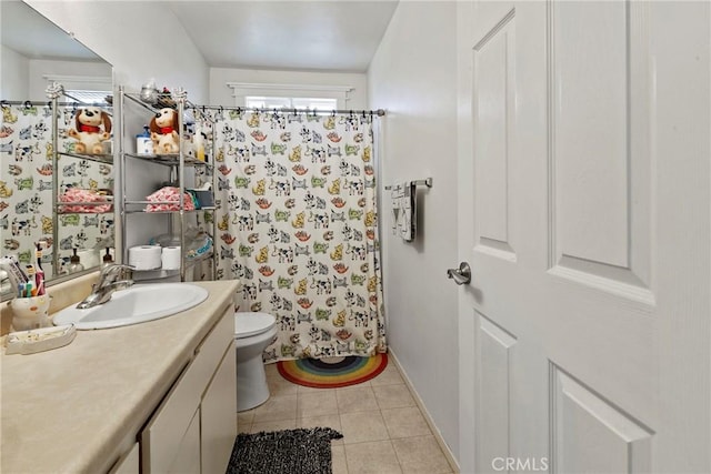 105 Joyce Way, Pismo Beach, CA 93449 - full bathroom with vanity, tile patterned flooring, and curtained shower