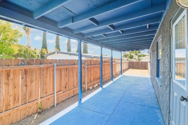 view of patio / terrace featuring a fenced backyard