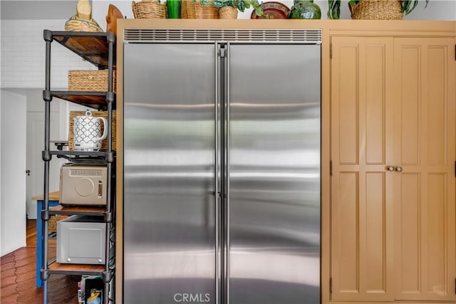 2020 N Victoria Dr, Santa Ana, CA 92706 - kitchen with stainless steel built in fridge
