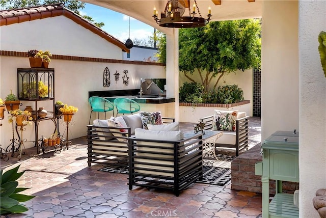 2020 N Victoria Dr, Santa Ana, CA 92706 - view of patio / terrace featuring an outdoor hangout area