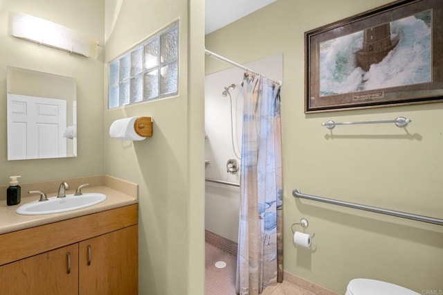 3161921 Via Puerta Del Sol, Bonsall, CA 92003 - full bathroom featuring toilet, a shower stall, and tile patterned flooring
