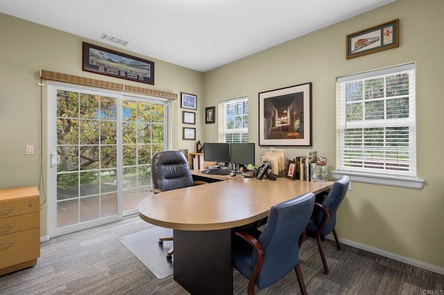 3161921 Via Puerta Del Sol, Bonsall, CA 92003 - carpeted home office with baseboards and visible vents