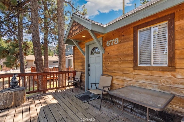 view of wooden deck