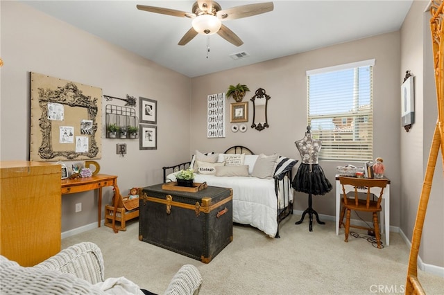 30525 Hawkscrest Rd, Murrieta, CA 92563 - bedroom featuring carpet flooring, baseboards, and a ceiling fan