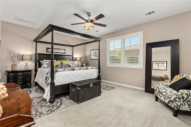 30525 Hawkscrest Rd, Murrieta, CA 92563 - carpeted bedroom with baseboards and ceiling fan
