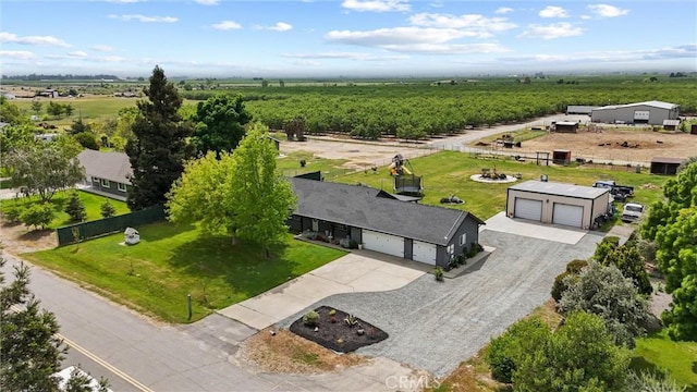drone / aerial view featuring a rural view