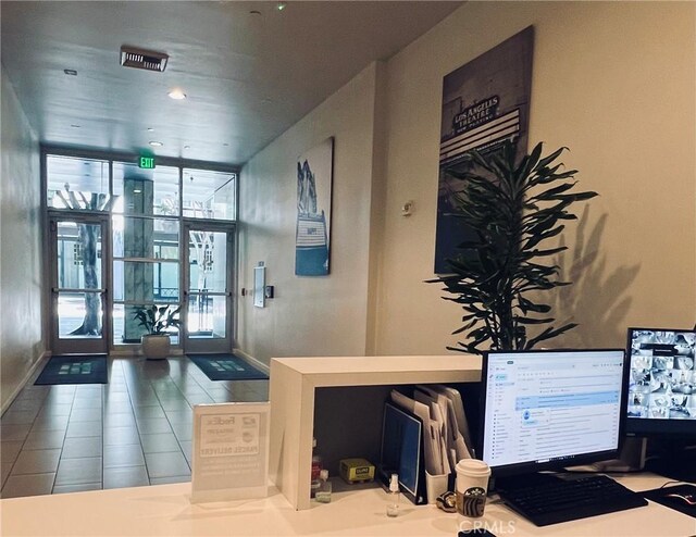 630 W 6th St Unit 611, Los Angeles, CA 90017 - community lobby featuring floor to ceiling windows and recessed lighting