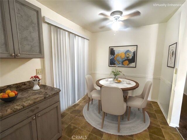 18225 Casaba Rd, Adelanto, CA 92301 - dining area featuring ceiling fan