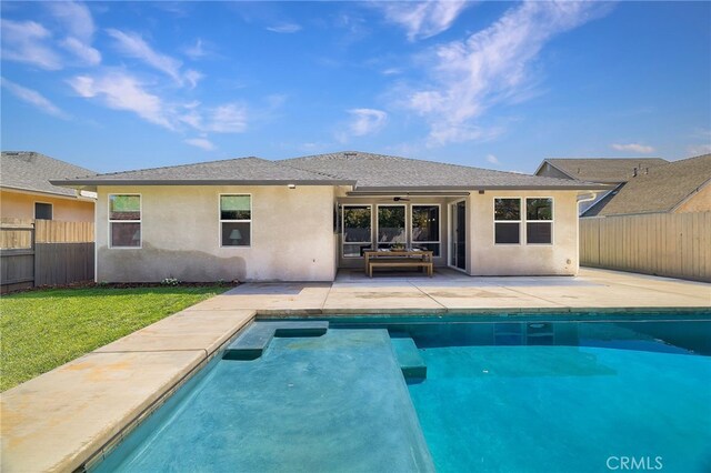 2617 Sedona Ave, Chico, CA 95973 - rear view of property featuring a patio, stucco siding, and roof with shingles