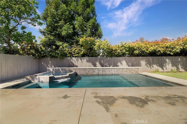 2617 Sedona Ave, Chico, CA 95973 - view of swimming pool with a fenced backyard, a patio, and a pool with connected hot tub