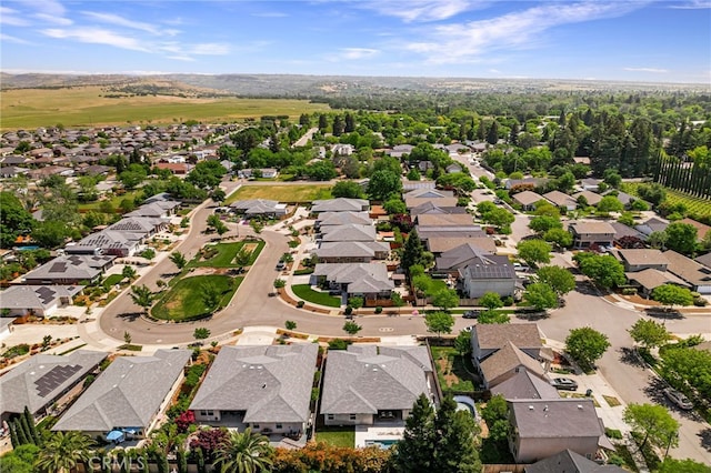 aerial view with a residential view
