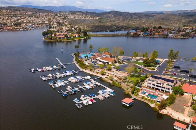 23849 Canyon Lake Dr N, Canyon Lake, CA 92587 - drone / aerial view featuring a water and mountain view