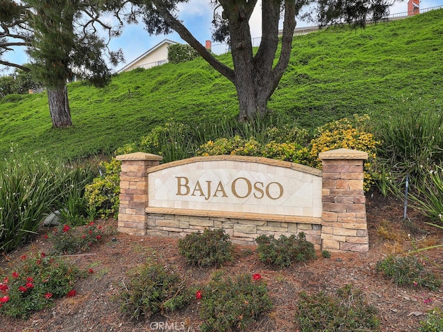 view of community sign