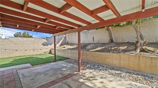 view of patio / terrace with a fenced backyard