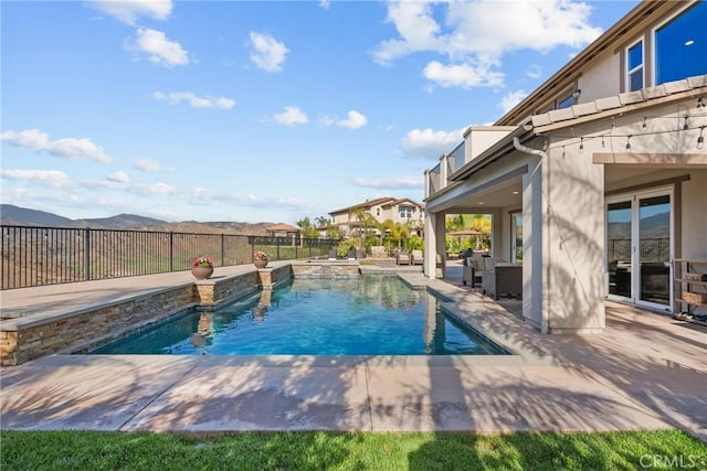 21609 Lucas Ct, Saugus, CA 91390 - view of swimming pool featuring a patio, a fenced in pool, and a fenced backyard