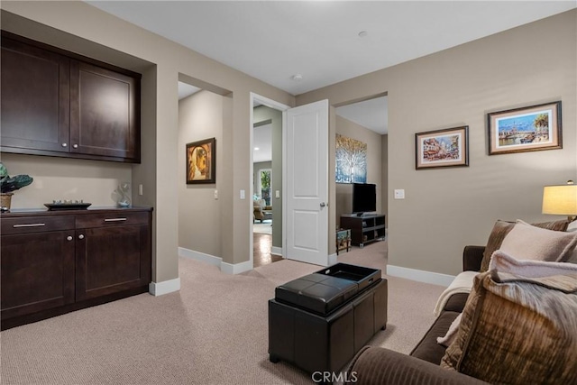 21609 Lucas Ct, Saugus, CA 91390 - living room with baseboards and light carpet