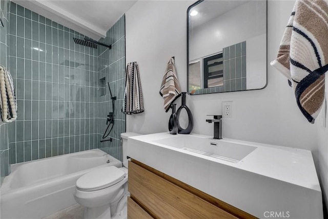 15495 Washington St, Riverside, CA 92506 - bathroom featuring vanity, toilet, and  shower combination