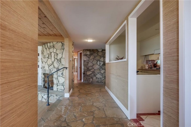 2978 Crownview Dr, Rancho Palos Verdes, CA 90275 - hallway featuring stone flooring