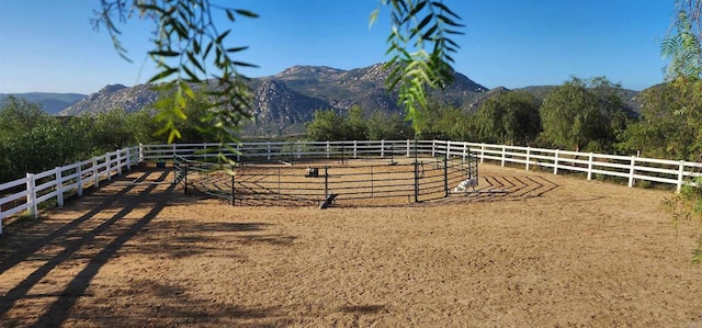 25444 Rancho Barona Rd, Ramona, CA 92065 - view of yard featuring an outdoor riding arena, a rural view, and a mountain view