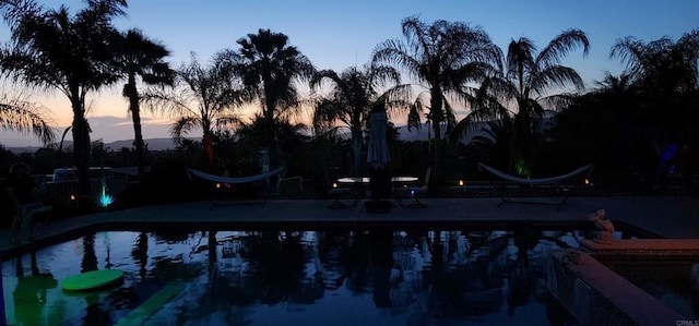 25444 Rancho Barona Rd, Ramona, CA 92065 - view of pool at dusk